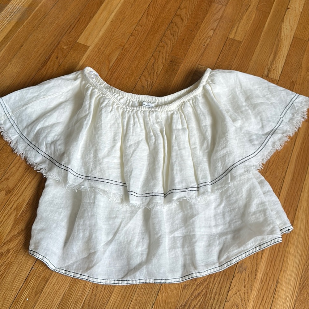 Zara Strapless Short Sleeve Top